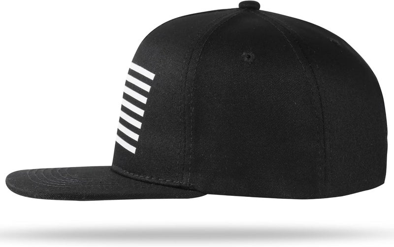 UALON Baseball Cap, Snapback Trucker Hat for Men & Women with American Flag and Adjustable, Breathable Mesh, Flat Bill Hats - Image 4